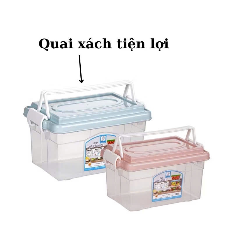 Hộp Nhựa Kín Đựng Thực Phẩm - Hộp Nhựa 2 Quai Việt Nhật Đựng Đồ Đa Năng