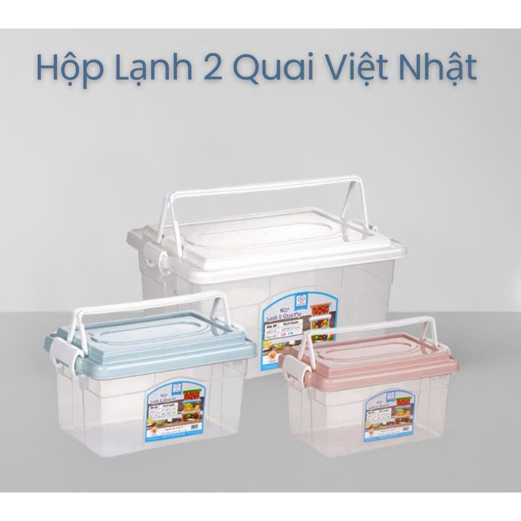 Hộp Nhựa Kín Đựng Thực Phẩm - Hộp Nhựa 2 Quai Việt Nhật Đựng Đồ Đa Năng