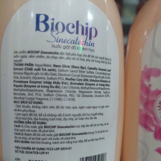 Nước giặt đồ lót sinh học BIOCHIP Sinecatechin giúp làm sạch nấm , hiệu quả với HPV (chai 280ml)[chính hãng]