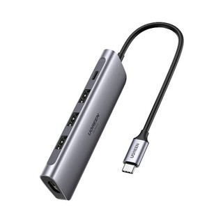 Bộ chia/ Hub Ugreen USB-C 5 in 1 sang 2*USB-A 2.0+ USB-A 3.0+HDMI+PD hỗ trợ 4K (15495) - Bảo hành 18 tháng