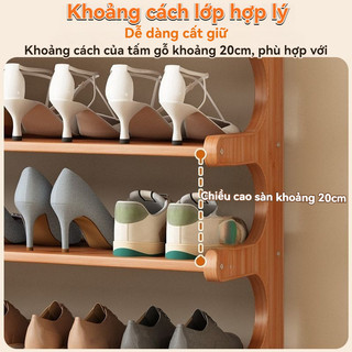 Giá để giày tre Giá để giày bằng gỗ Giá đựng đồ đa năng Giá để giày tre nhiều tầng Giá để giày tre 4/5/6 lớp