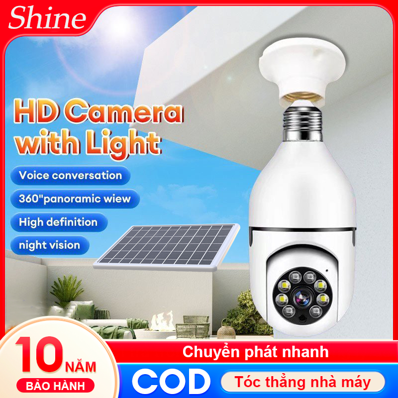 Camera wifi dạng bóng đèn 5.0MP Full HD thiết kế nhỏ gọn, xoay toàn ...