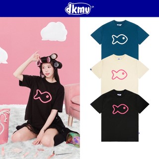 Áo thun local brand DKMV màu đen, kem, xanh biển hình in cá đáng yêu Tee Bé Cá | K21-T1
