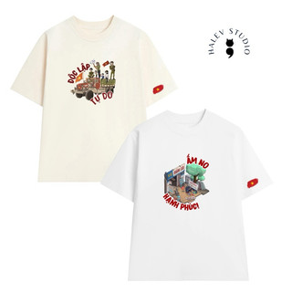 Áo thun UNISEX OVERSIZE form rộng tay lỡ in hình Tranh vẽ Design mẫu mới chất Cotton mềm mịn
