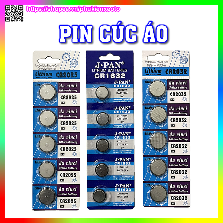 Pin cúc áo CR1632, CR2032, CR2025 cảm biến áp suất lốp ngoài, điều ...