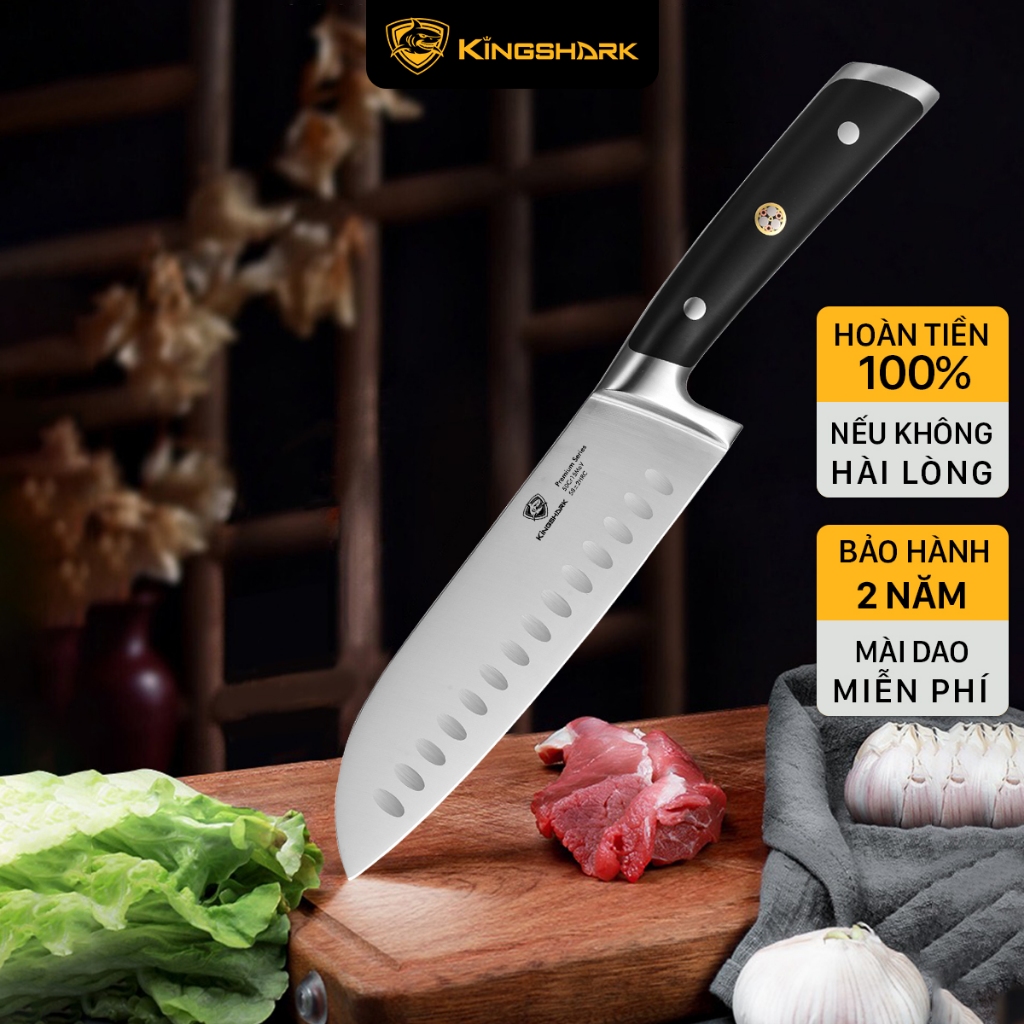 Dao bếp thái đa năng cao cấp, cắt thịt cá, rau củ sắc bén - Kingshark Premium Series PB11