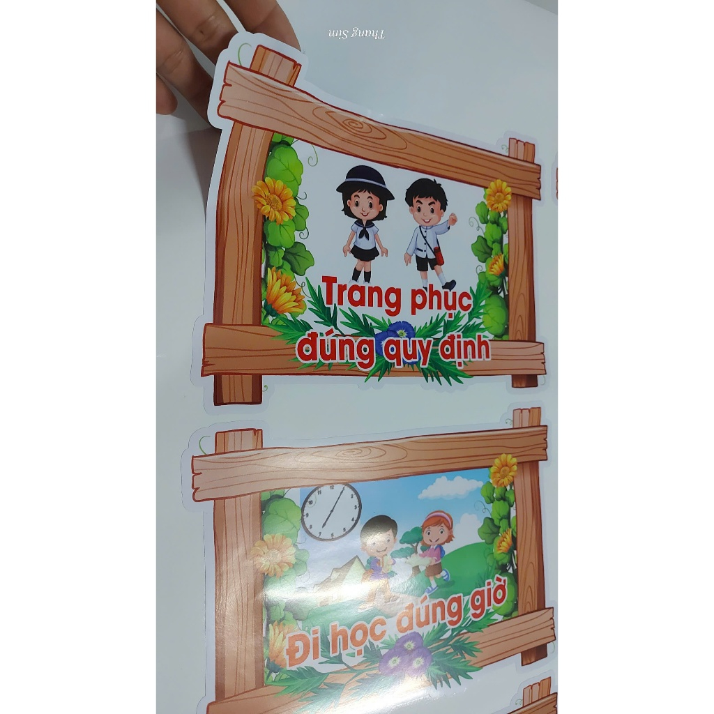 Trang trí lớp: NỘI QUY LỚP HỌC  decan bóc dán đã cắt viền sẵn trang trí lớp giá siêu rẻ