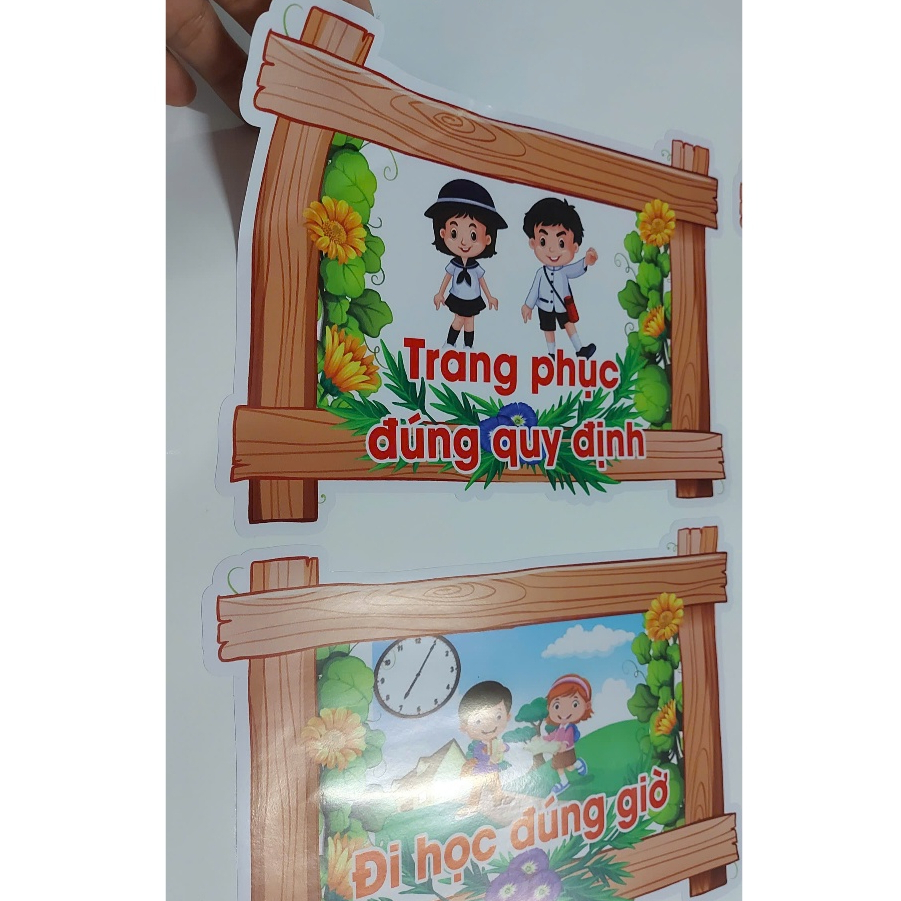 Trang trí lớp: Decal bóc dán NỘI QUY LỚP HỌC  đã cắt viền sẵn trang trí lớp giá siêu rẻ