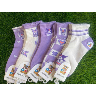 Set Tất Trẻ Em Kuromi 10 Đôi - Hoạ Tiết Hoạt Hình Dễ Thương size1-12 tuổi -  Mềm Mại Thoáng Khí - Kho Gia Dụng Alulu