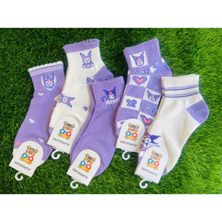 Set Tất Trẻ Em Kuromi 10 Đôi - Hoạ Tiết Hoạt Hình Dễ Thương size1-12 tuổi -  Mềm Mại Thoáng Khí - Kho Gia Dụng Alulu