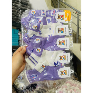 Set Tất Trẻ Em Kuromi 10 Đôi - Hoạ Tiết Hoạt Hình Dễ Thương size1-12 tuổi -  Mềm Mại Thoáng Khí - Kho Gia Dụng Alulu
