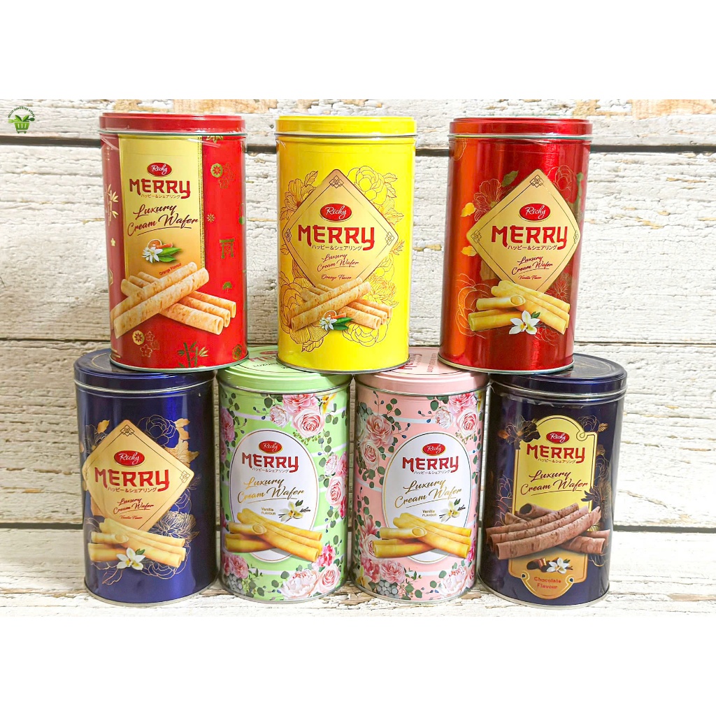 Bánh Ống Điếu Ốc Quế Richy Merry Hộp Thiếc 200g | Shopee Việt Nam