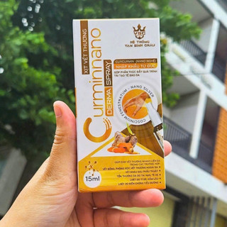 Xịt vết thương Curmin Nano giúp nhanh lành vết thương, kích thích tái tạo da non, ngăn ngừa sẹo, chai 15ml