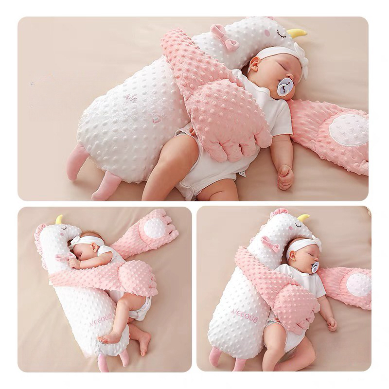 GỐI ÔM CHỐNG GIẬT MÌNH CHO BÉ SƠ SINH KHI NGỦ , GIÚP BÉ NGỦ NGON NGỦ SÂU GIẤC , CÓ CHẾ ĐỘ RU NGỦ