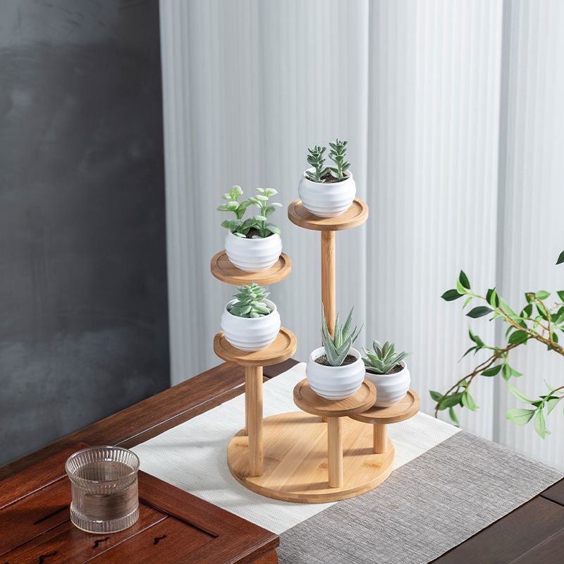 Kệ gỗ nhiều hình, kệ trưng bày mô hình cây cảnh, kệ decor