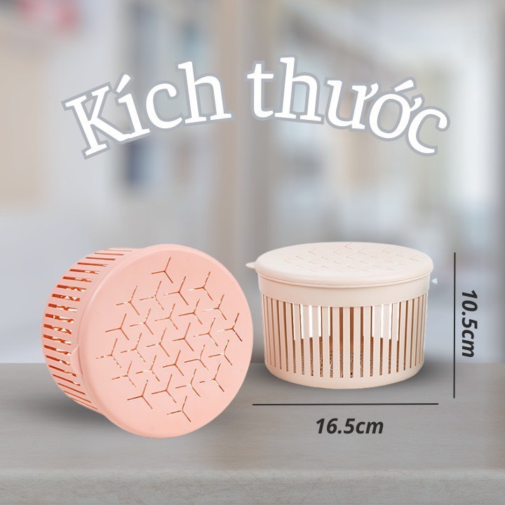 Rổ Tròn Có Nắp Đậy Việt Nhật - Rổ Đựng Hành Tỏi, Trứng , Rau Củ