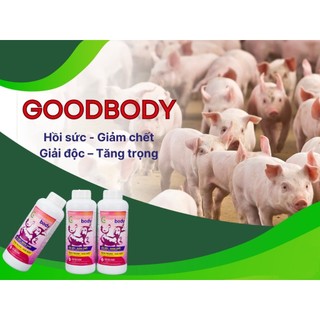 VB Pharma Goodbody Sao Mai chai 1 lít hồi sức giảm chết tăng trọng giải độc cho gia súc gia cầm