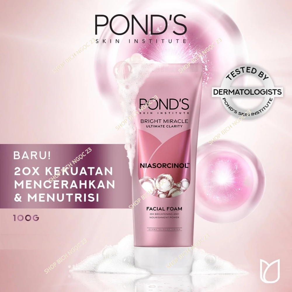 Sữa rửa mặt làm sáng da Pond's Pure Bright Bright Beauy Acne Clear 100g