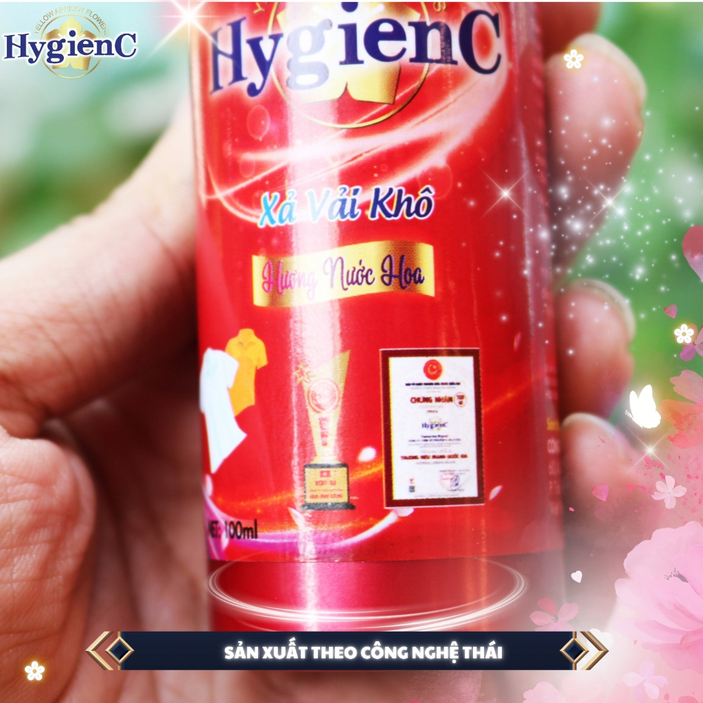 Ảnh Combo 2 chai nước xả vải khô HygienC dạng xịt - Dung tích 100ml 1