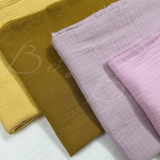 Vải Xô Muslin Organic Cotton 100% Kháng Khuẩn Cao Mềm Rũ Khổ 1m40