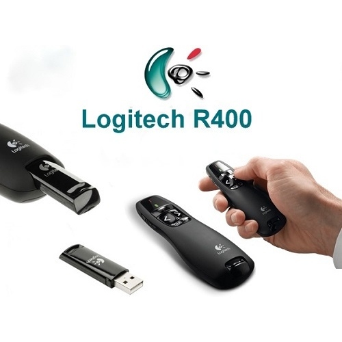 Bút laze thuyết trình, chiếu slide Logitech R400 đa năng