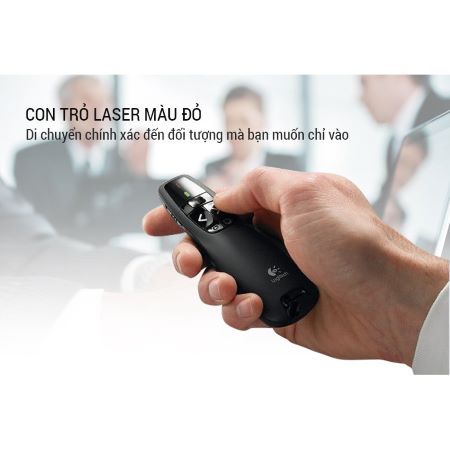Bút laze thuyết trình, chiếu slide Logitech R400 đa năng
