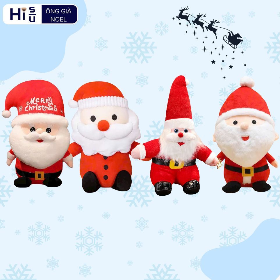 [ MẪU NOEL 2025 ] Gấu bông ông già noel làm quà tặng cho người thân hay trang trí giáng sinh an lành