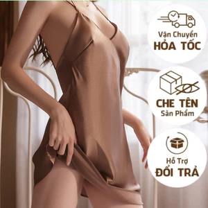 CHE TÊN SẢN PHẨM 3 size (40-65 kg) SX 147-Váy ngủ sexy viền ren KELLY WANG ( ảnh thật )