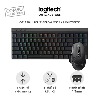 Combo chuột, bàn phím gaming không dây G515 TKL LIGHTPSED, G502 X LIGHTSPEED