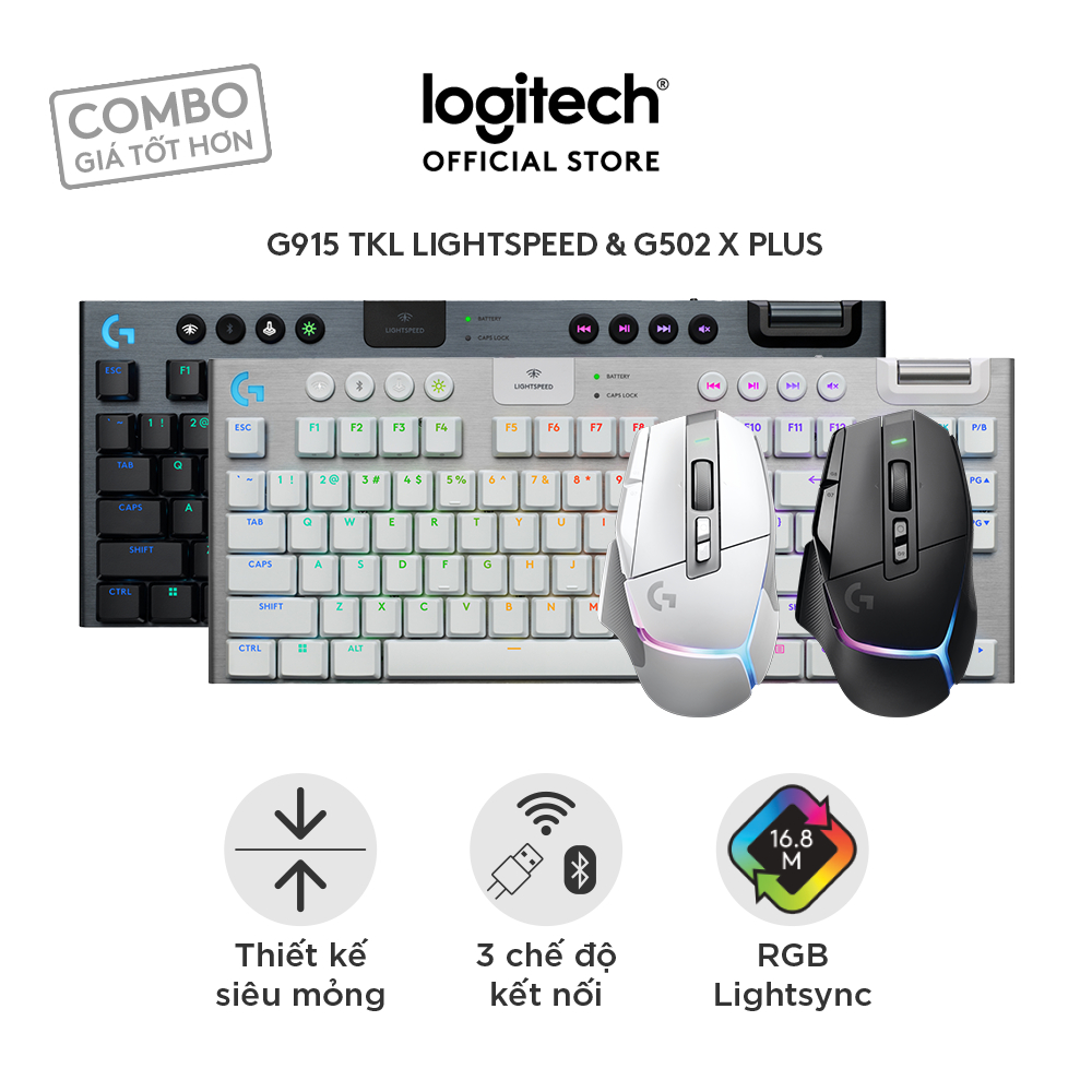Combo bàn phím và chuột gaming Logitech