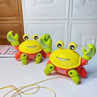 Đồ chơi con cua chạy pin có phát nhạc và đèn cho bé