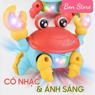 Đồ chơi con cua chạy pin có phát nhạc và đèn cho bé