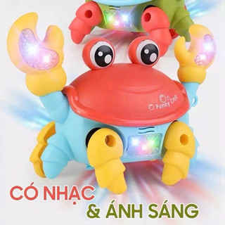 Đồ chơi con cua chạy pin có phát nhạc và đèn cho bé