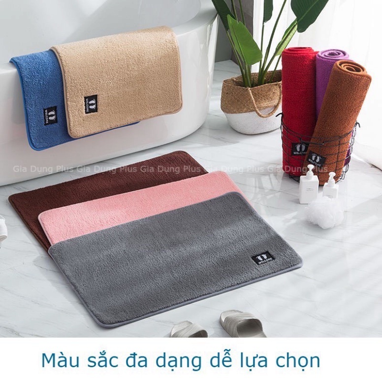 COMBO 3 Thảm Nỉ Lau Chân Lông Cừu Mềm Thấm Hút Để Cửa Ra Vào, Nhà Tắm Nhà Bếp -2H9