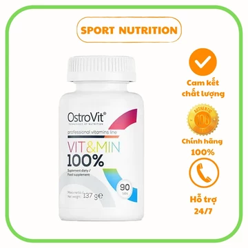 Ostrovit Multi Vitamin 100% Vit&Min, 90 viên, vitamin tổng hợp tăng cường miễn dịch, tăng đề kháng