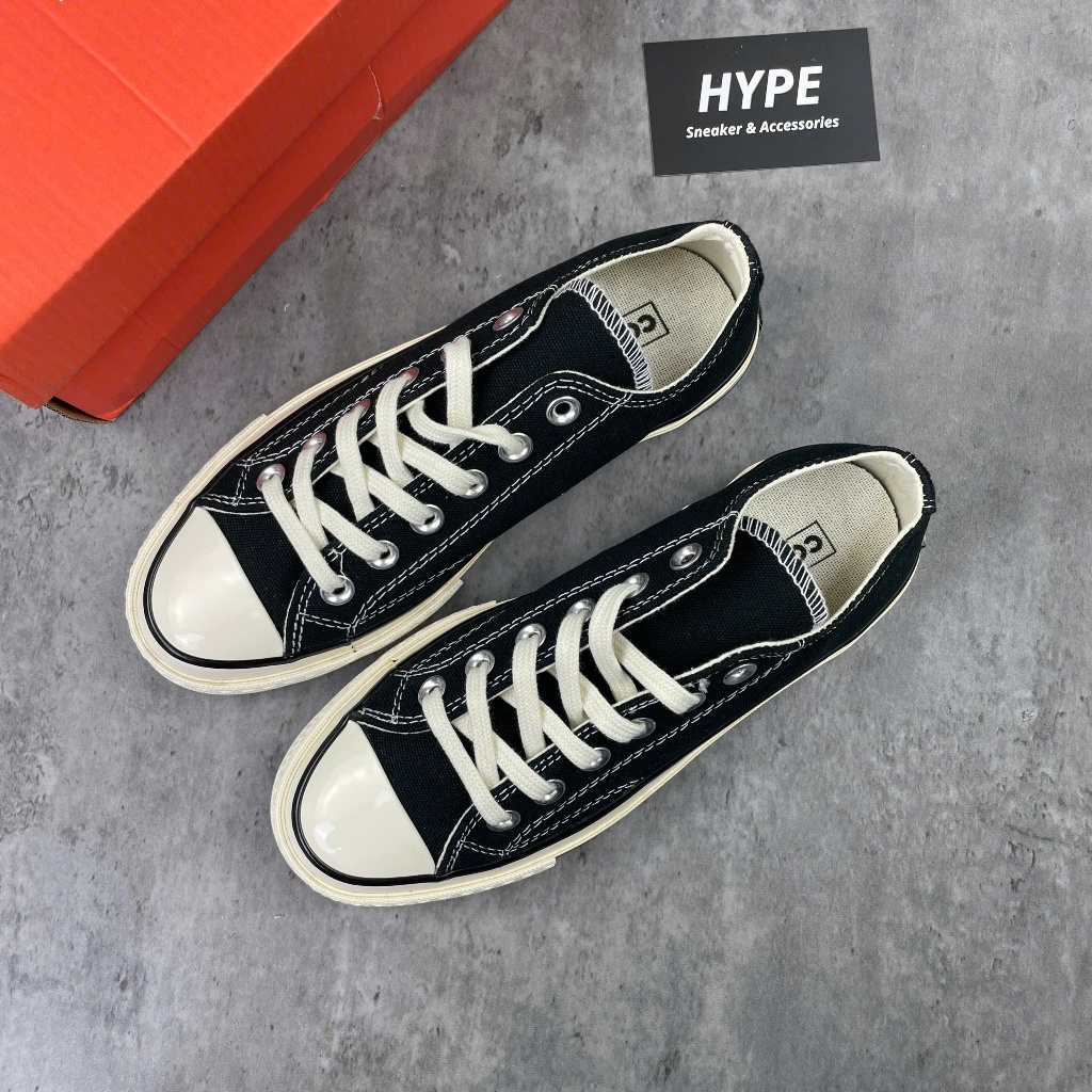Hype Sneaker] Giày Converse 1970s Low Black White (Converse Đen cổ
