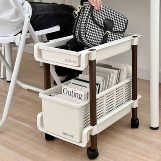Xe Đẩy 2 Tầng Có Thể Tháo Rời – Giá Đựng Đồ Có Bánh Xe Dùng Cho Nhà Bếp – Kệ Đựng Đồ Văn Phòng Phẩm
