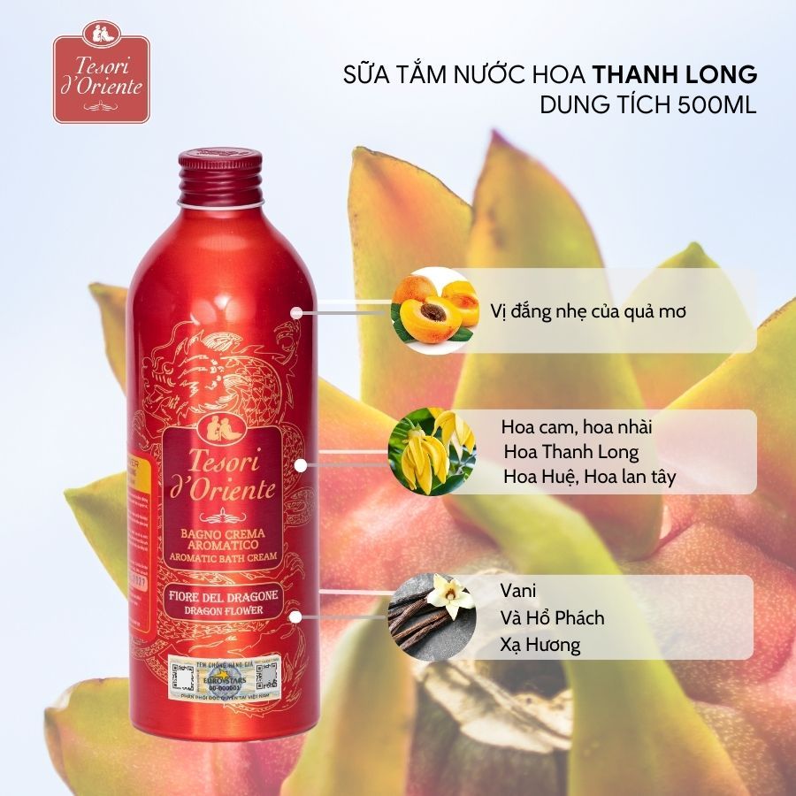 Ảnh Hộp quà tặng Sữa tắm Tesori d' Oriente 500ml kèm túi thiệp phiên bản 2025 vỏ thiếc 3