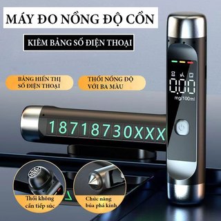 Máy Đo Nồng Độ Hơi Thở NEW Khi Lái Xe Ô Tô Đa Năng, Kiêm Bảng Số Điện Thoại Và Làm Búa Phá Kính Thoát Hiểm