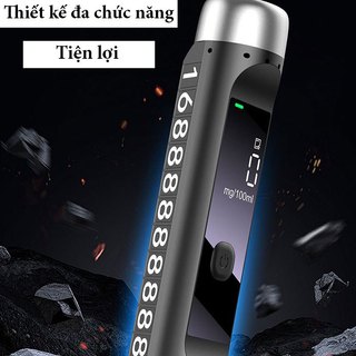 Máy Đo Nồng Độ Hơi Thở NEW Khi Lái Xe Ô Tô Đa Năng, Kiêm Bảng Số Điện Thoại Và Làm Búa Phá Kính Thoát Hiểm