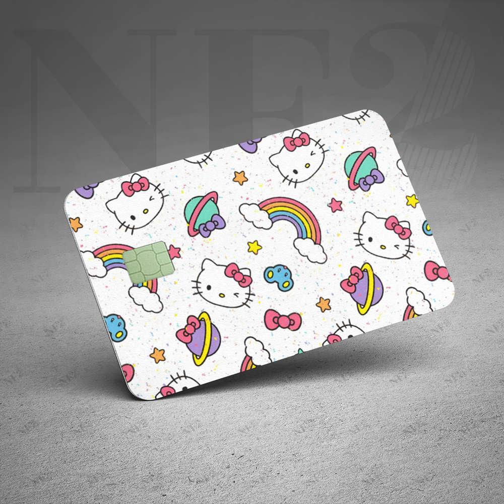 Miếng Dán Trang Trí HELLO KITTY - Decal Sticker Thẻ ATM (Thẻ Chung Cư, Thẻ Xe, Debit, Credit) NF2