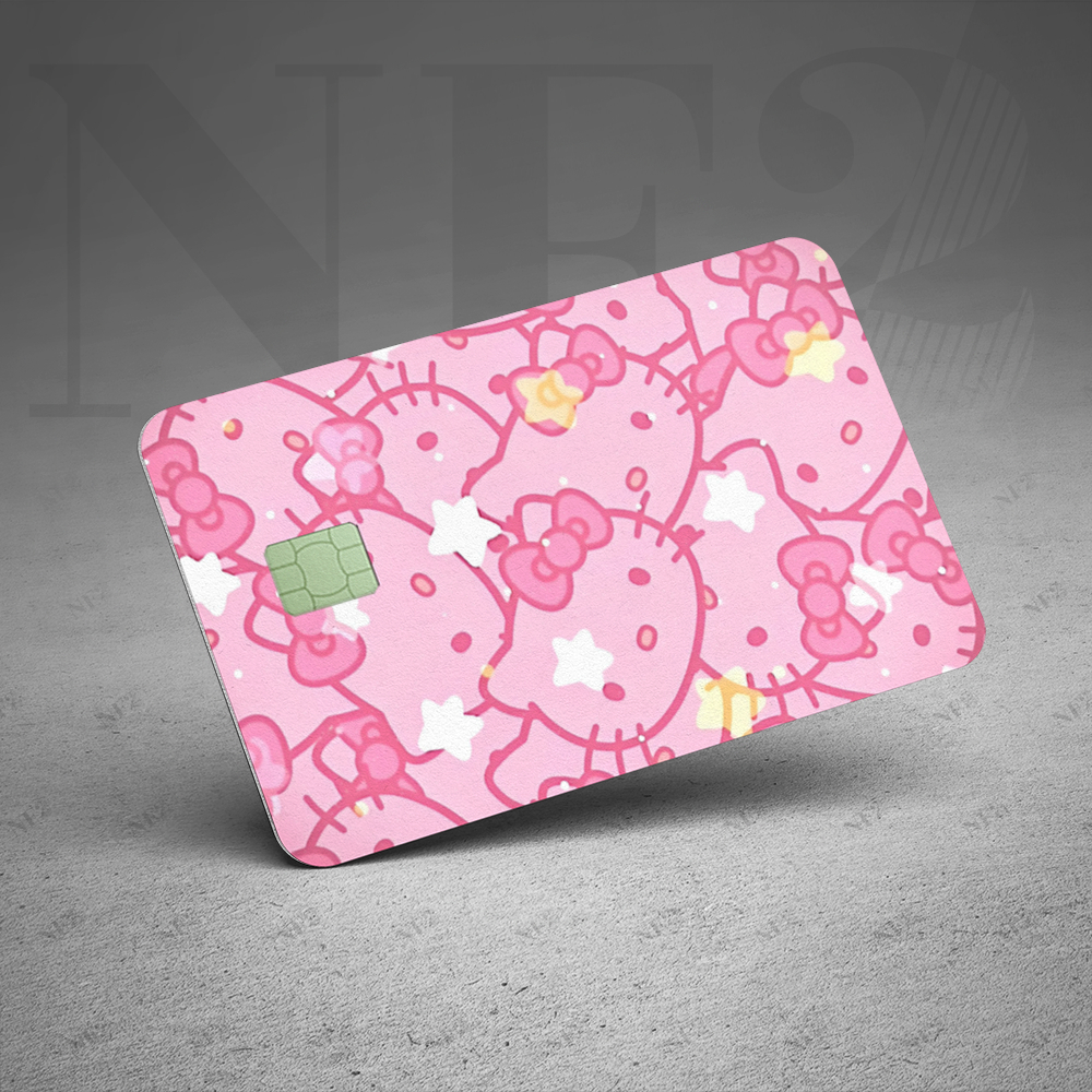 Miếng Dán Trang Trí HELLO KITTY - Decal Sticker Thẻ ATM (Thẻ Chung Cư, Thẻ Xe, Debit, Credit) NF2
