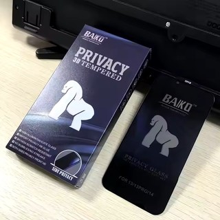 [Từ 7 đến 17 Pro Max] Kính cường lực Chống Nhìn Trộm Baiko full màn hình cho iPhone (Đen)