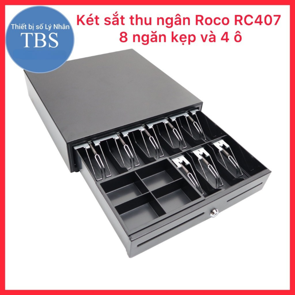 Két đựng tiền thu ngân ROCO RC407 10 ngăn kẹp sắt, Két Thu ngân 10 Ngăn ...