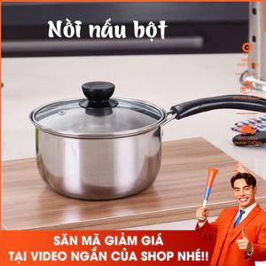 Nồi Nấu Bột, Nấu Cháo Đồ Ăn Dặm Cho Bé Size 16Cm