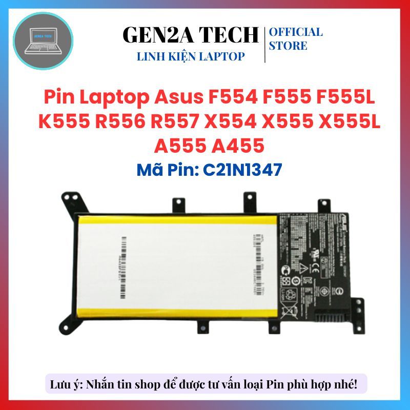 Pin Laptop Asus F554 F555 F555L K555 R556 R557 X554 X555 X555L A555 ...