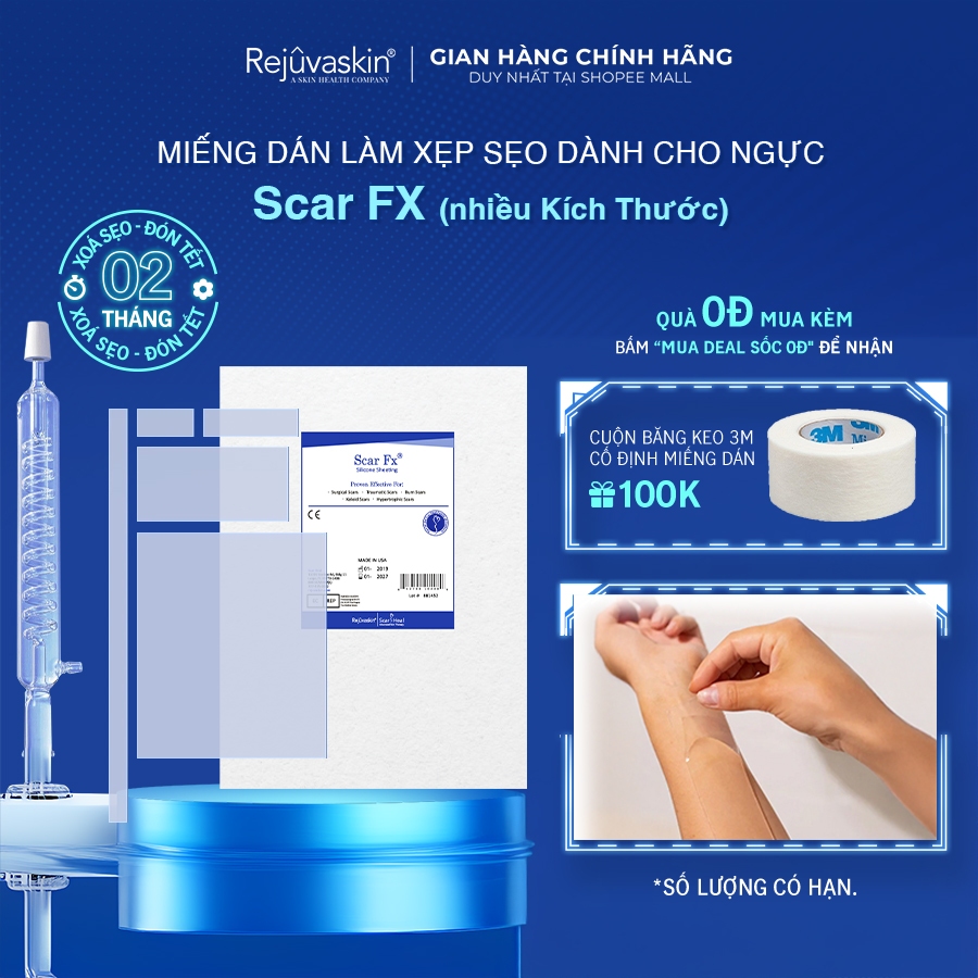 Ảnh Miếng Dán Sẹo Lồi / Phì Đại REJUVASKIN Scar FX 3