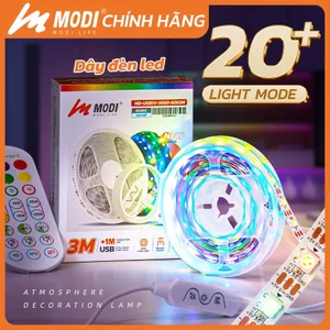 Dây Đèn Led Đuổi RGB WW MODI SOLAR 3M Cổng USB Nhiều Màu, Điều Khiển Nháy Theo Nhạc Decor Phòng