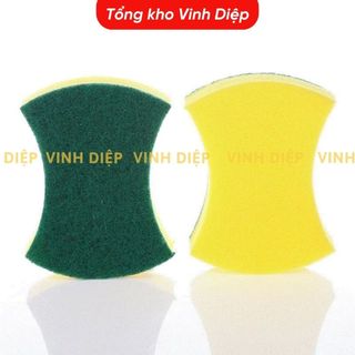 Miếng rửa chén bát 3s xanh vàng sạch sẽ tiện lợi