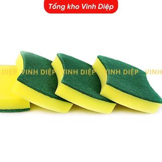 Miếng rửa chén bát 3s xanh vàng sạch sẽ tiện lợi